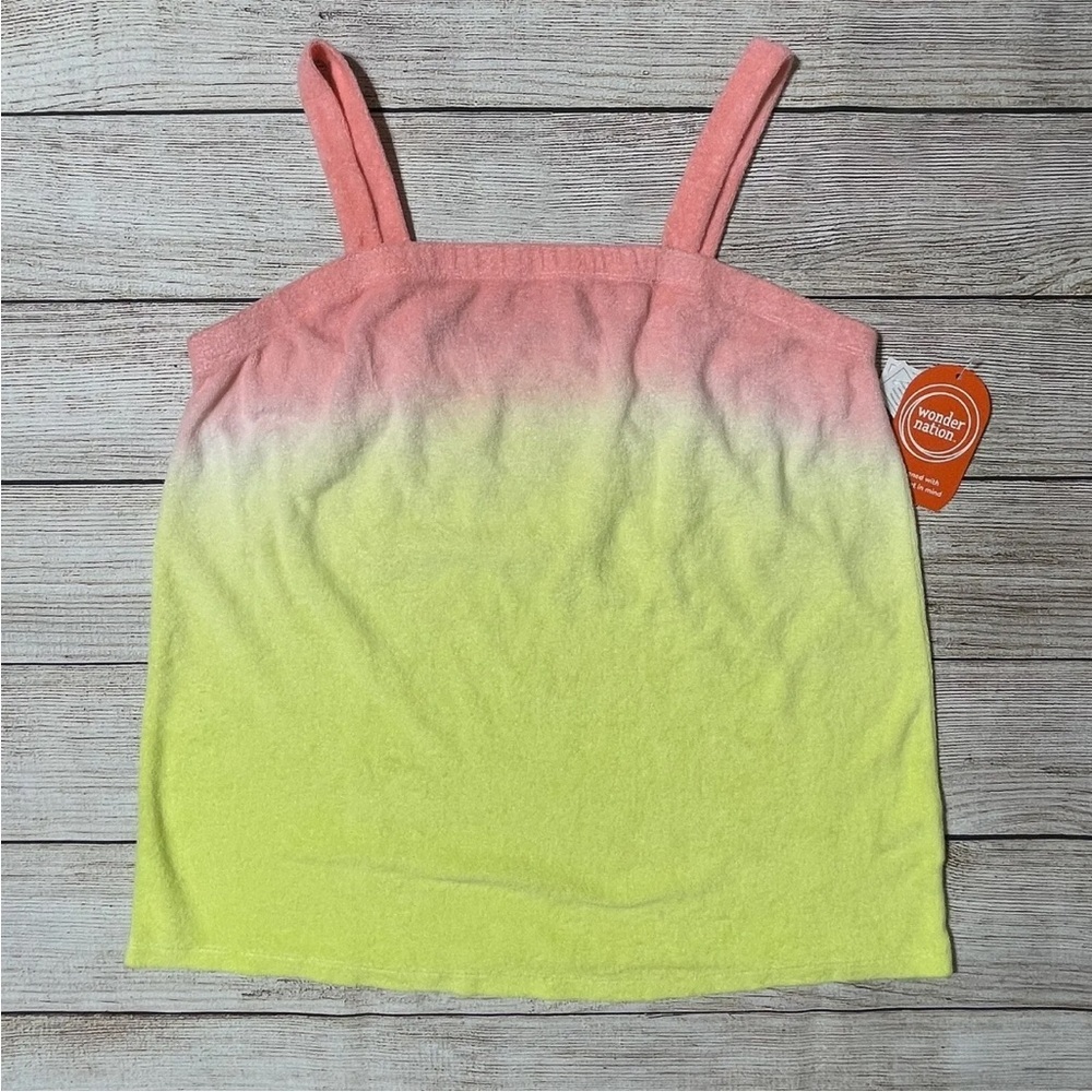 Girls Wonder Nation Yellow/Orange Terry Tank Top Sz XL (14-16)